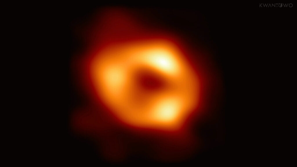 Obraz czarnej dziury Sagittarius A*.